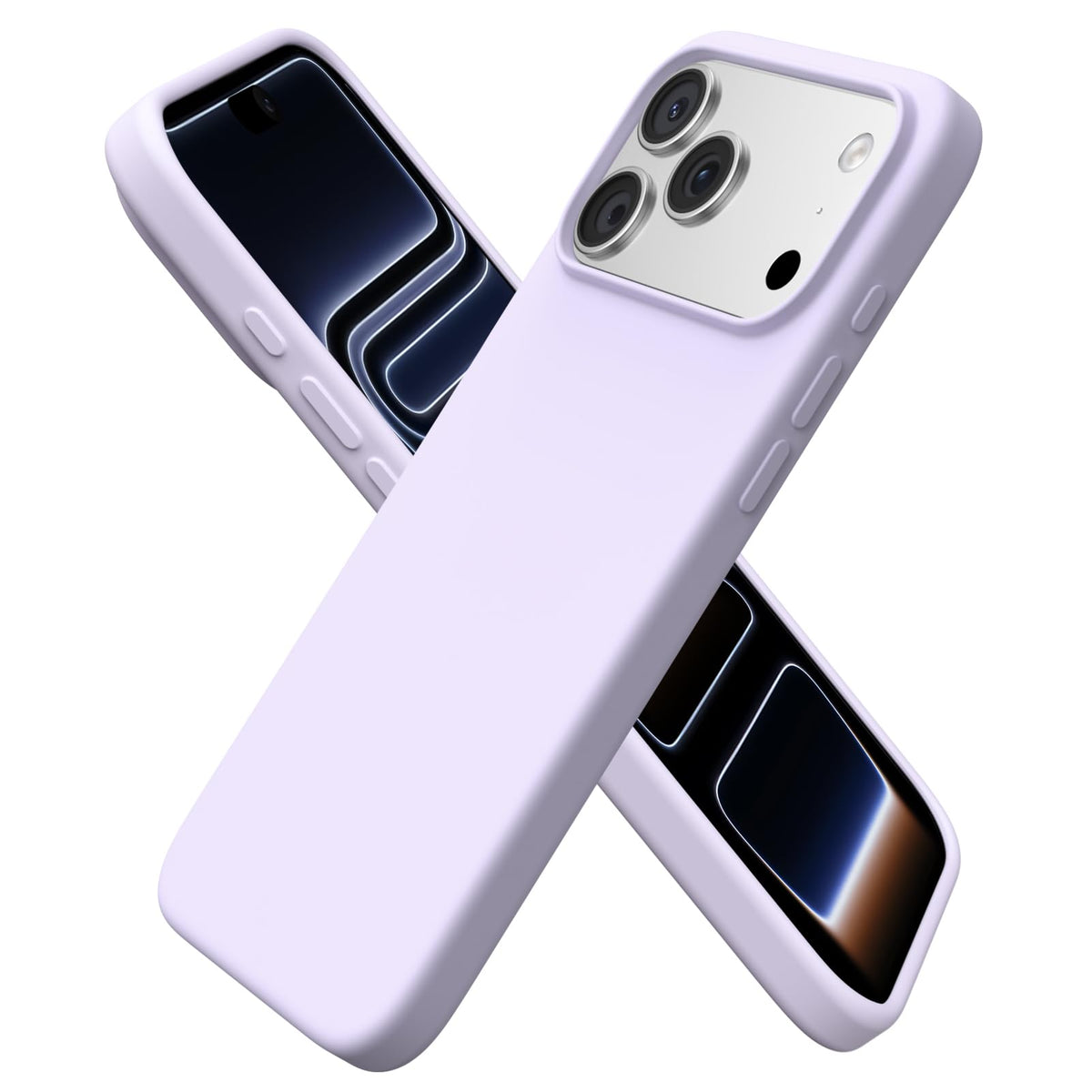 ORNARTO for iPhone 17 Pro Max Case, Liquid Silicone, Chalk Pink