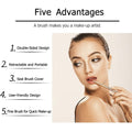 Gold Retractable Lip Makeup Brushes Double-Ended Retractable Lip Brush Travel Lipstick Gloss Makeup Brush for Christmas Gifts