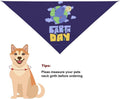 Earth Day Pet Scarf Adjustable Bandanas Neckerchief for Dogs Costume Decor
