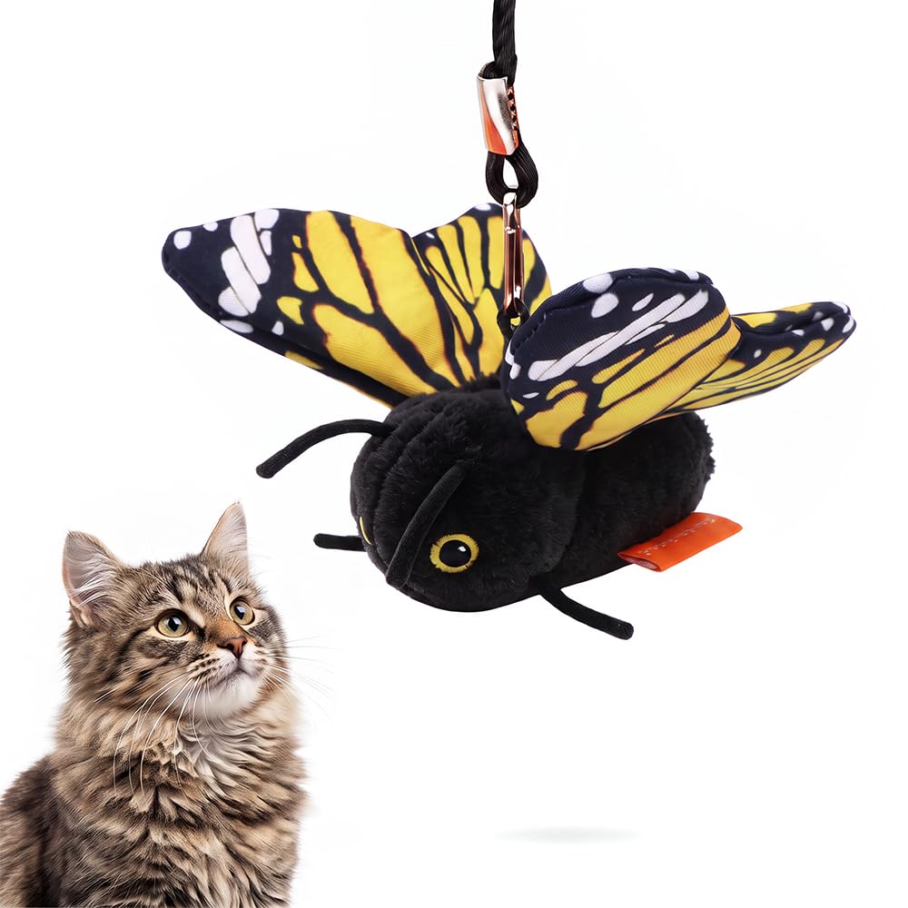 Fluttering Butterfly Cat Toy, 2027 New Cat Toys for Indoor Cats (Blue)