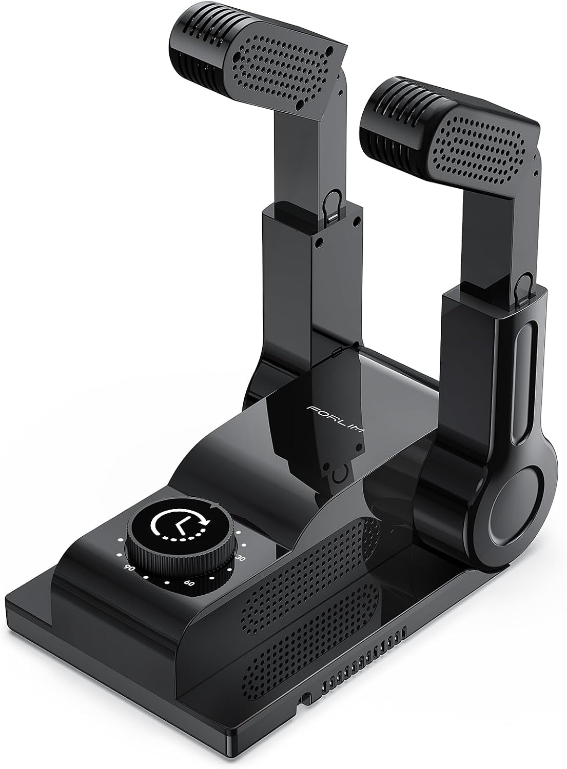 FORLIM Shoe & Boot Dryer for Work Boots, Forced Air, 2-Hour Timer, Black