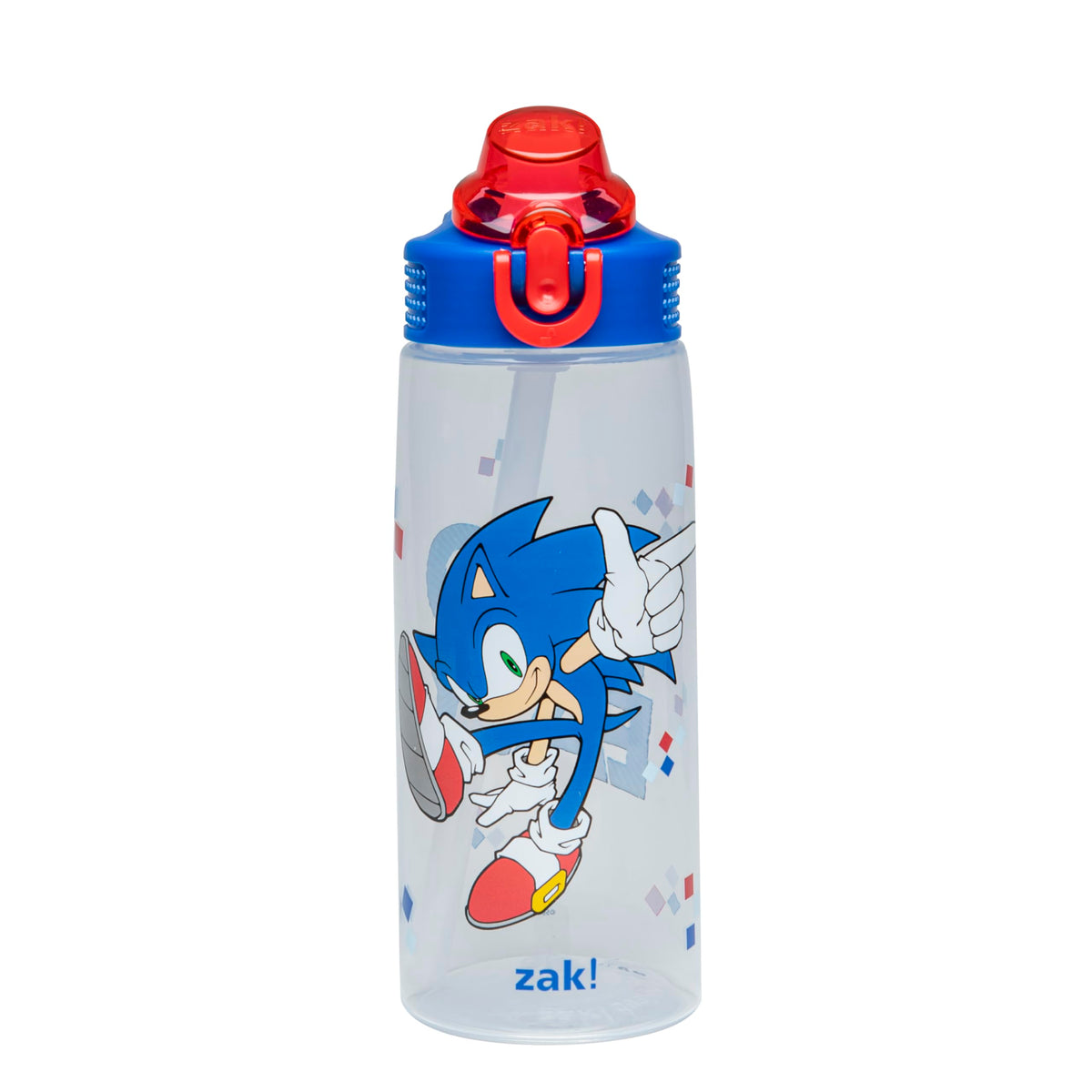 Zak Designs Sanrio Hello Kitty Sage 16oz Leak-Proof Straw Kids Water Bottle | BPA Free, Durable Plastic, Cupholder Friendly, Dishwasher Safe, Easy to Clean, Lid Lock, Handle, For School, Home, Travel