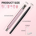 4-Piece Cat Eye Magnet Set – Black Bead-Attracting Nail Magnet Pen & Heart-Shaped Magnet for Nails, Nail Magnets for Nail Art, Cat Eye Magnet for Nail Art, Perfect for Home DIY, Nail Art Design