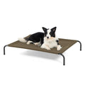Bedsure Outdoor Elevated Cooling Dog Bed Large Sized Dog, 49in Grey | Portable raised camping pet cot hammock,Breathable Teslin mesh,Weather resistant,For large pets up to 85 lbs,Easy to assemble