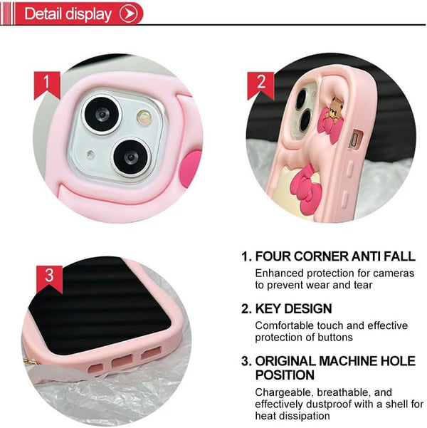 Cartoon Cute Kitty Phone for iPhone 13/14 Case