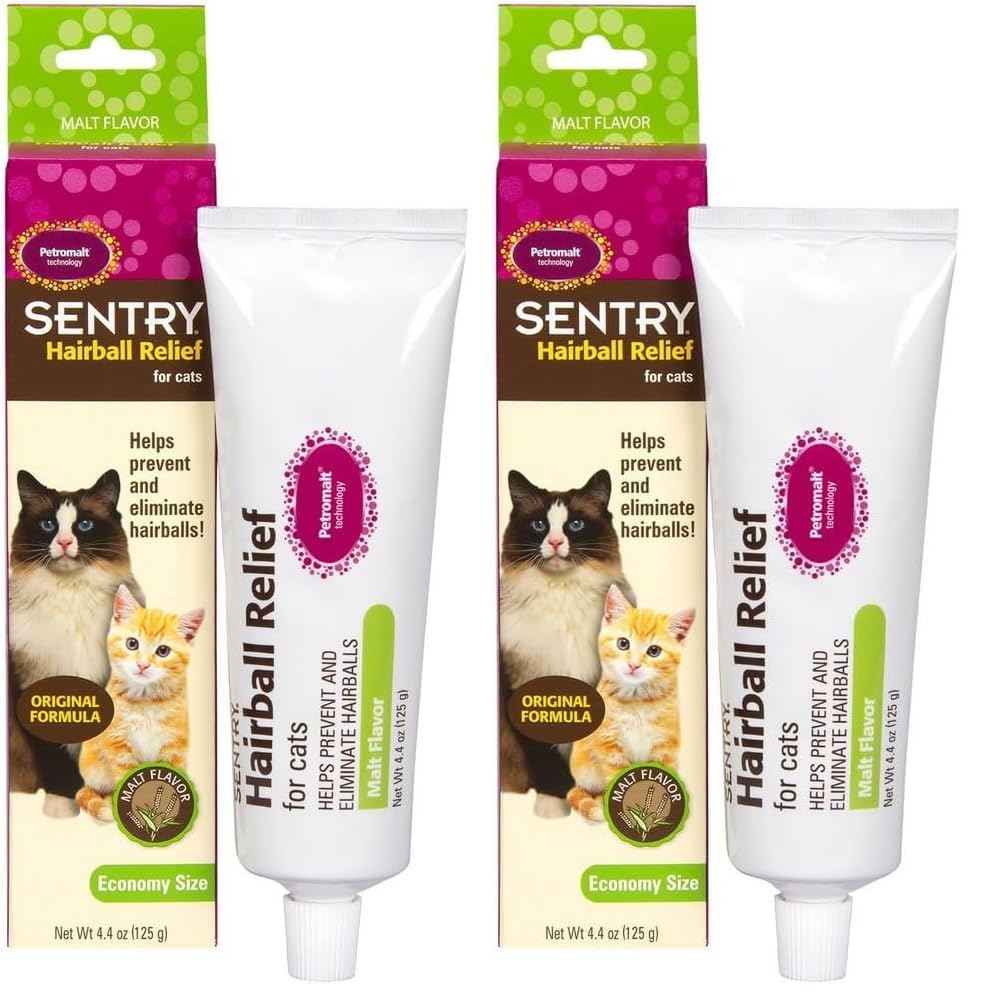 SENTRY PET CARE Sentry Hairball Relief for Cats,Malt Flavor,4.4 Ounces