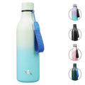 Konokyo Insulated Water Bottle with Strap,18 oz Double Wall Stainless Steel Vacuum Bottles Metal Water Flask,Macaron Green