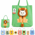 Paw Peek Bag Cute Head Shape Canvas Pet Travel Carrier Tote