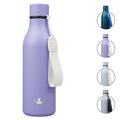 Konokyo Insulated Water Bottle with Strap,18 oz Double Wall Stainless Steel Vacuum Bottles Metal Water Flask,Macaron Green