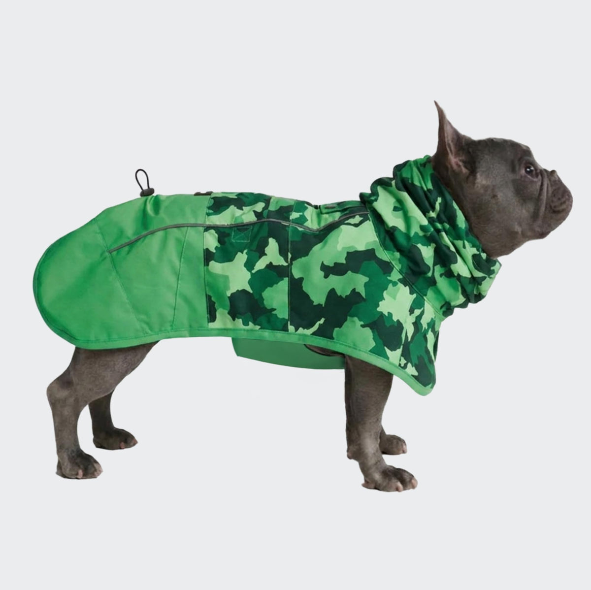 Spark Paws Dog Raincoat, Waterproof Windproof Rain Jacket, for Small Medium Large Extra Large Dogs, Reflective Breathable Full-Body Coverage Dry Suit - Neon White Navy Blue, 2XL