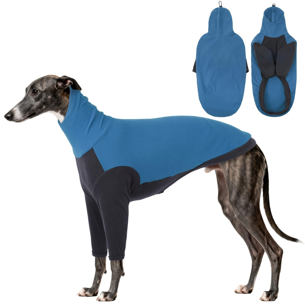 DENTRUN Greyhound Sweatshirt, Fleece Turtleneck Jumper for Sighthounds