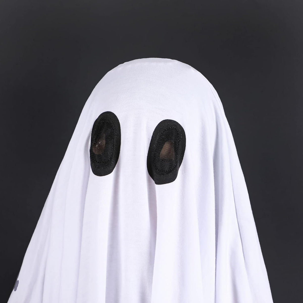 Noubeau Unisex Kid Ghost Costume Girl Halloween Fancy Dress Cosplay Boy White Boo Ghost Cloak Child Spooky Trick-or-Treating(White,3-5 Years)