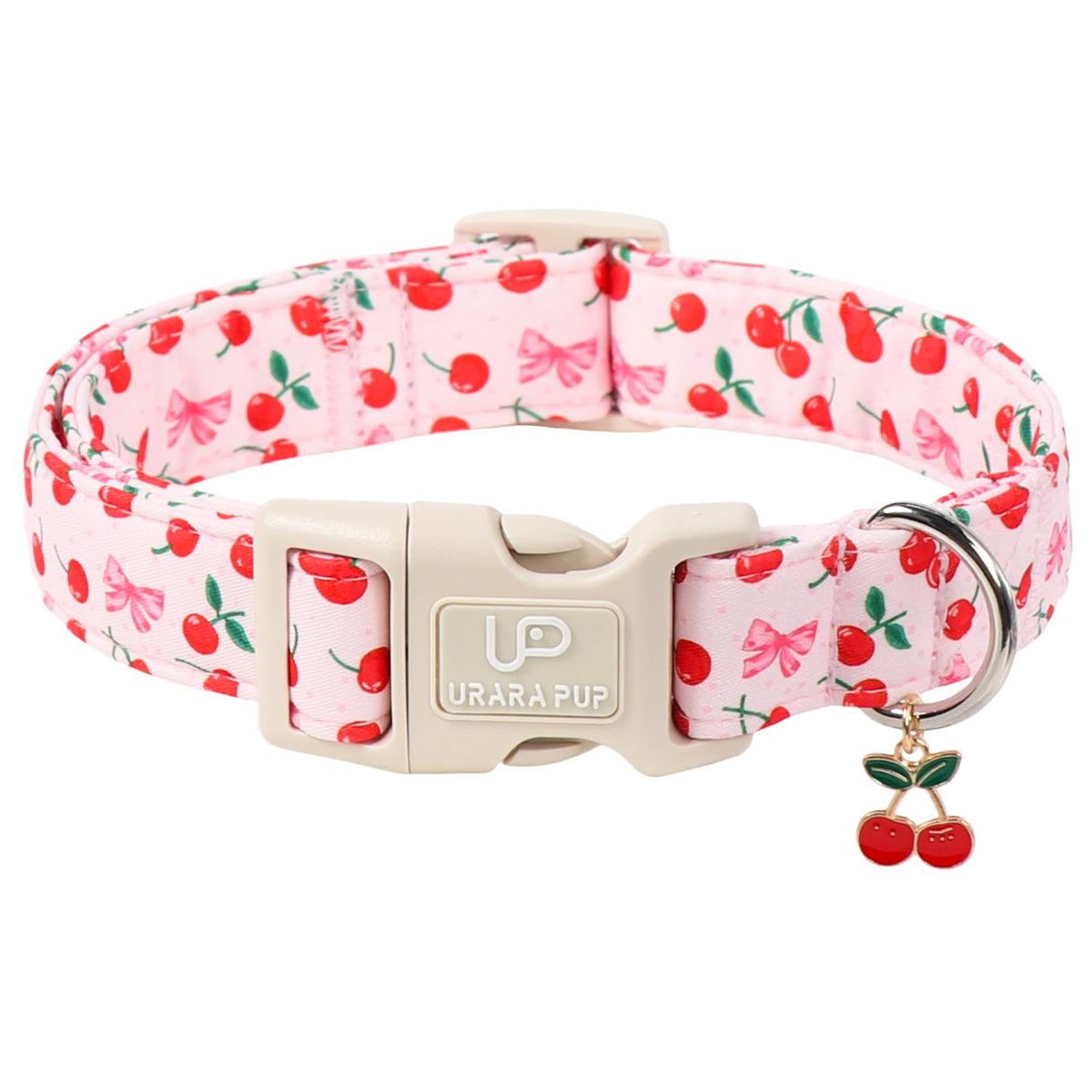 Fall Plaid Dog Collar with Maple Leaf Charm – Adjustable Autumn Checkered Dog Collar for Small Medium Large Dogs, Soft Cotton Puppy Collars with Quick Release Buckle and Metal D-Ring