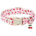 Fall Plaid Dog Collar with Maple Leaf Charm – Adjustable Autumn Checkered Dog Collar for Small Medium Large Dogs, Soft Cotton Puppy Collars with Quick Release Buckle and Metal D-Ring