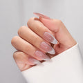 BTArtbox Press On Nails, Liquid Radiance, Medium Almond, Cat Eye, 32Ct | Lamp-Curable 4-Week Wear, Salon-Quality Natural Nails, 10-Minute Easy Daily Application, 16 Sizes, All-in-One Complete Kit