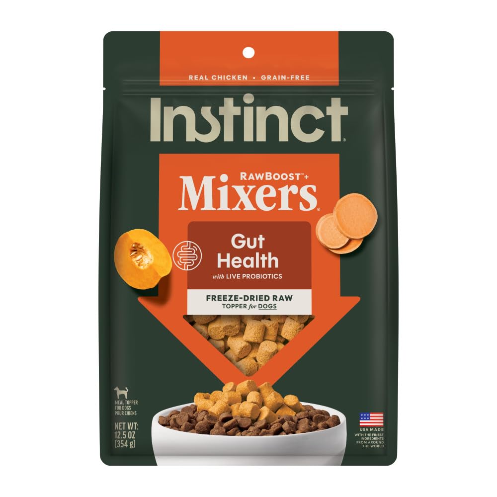 Instinct RawBoost Mixers, Freeze Dried Dog Food Topper, Grain-Free Recipe - All Natural Beef, 14 oz. Bag