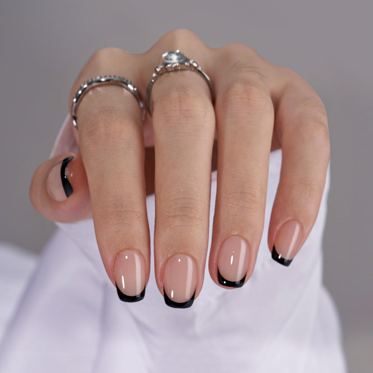 BTArtbox Press On Nails, Liquid Radiance, Medium Almond, Cat Eye, 32Ct | Lamp-Curable 4-Week Wear, Salon-Quality Natural Nails, 10-Minute Easy Daily Application, 16 Sizes, All-in-One Complete Kit