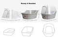 Petphabet Jumbo Hooded Cat Litter Box, Extra Large Gray