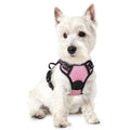 rabbitgoo Dog Harness No Pull with 2 Leash Clips, Adjustable Soft Padded, Reflective Oxford No Choke Pet Vest with Easy Control Handle for Large Dogs, Black, L