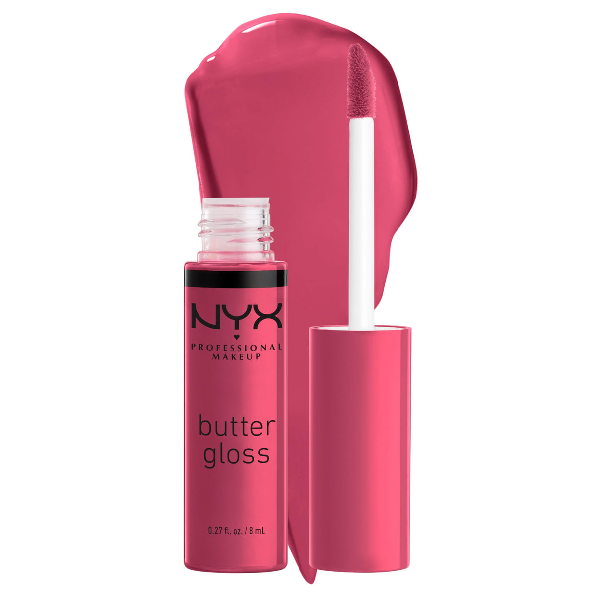 NYX PROFESSIONAL MAKEUP Butter Gloss, Non-Sticky Lip Gloss - Sugar Glass (Clear), Pack Of 3