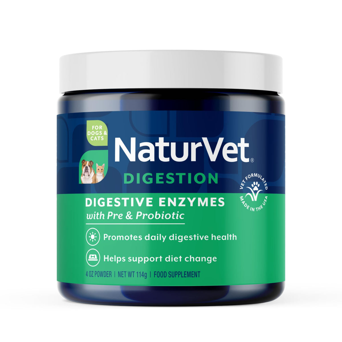 NaturVet – Digestive Enzymes - Plus Probiotics & Prebiotics – Helps Support Diet Change & A Healthy Digestive Tract – for Dogs & Cats (Soft Chews, 120 Count)