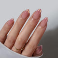 BTArtbox Press On Nails, Cream Puff, Short Almond, Ombre Off White, 32Ct | 2+ Weeks Wear, Salon-Quality Natural Nails, 10-Minute Easy Daily Application, Fast Removal, 16 Sizes, All-in-One Complete Kit