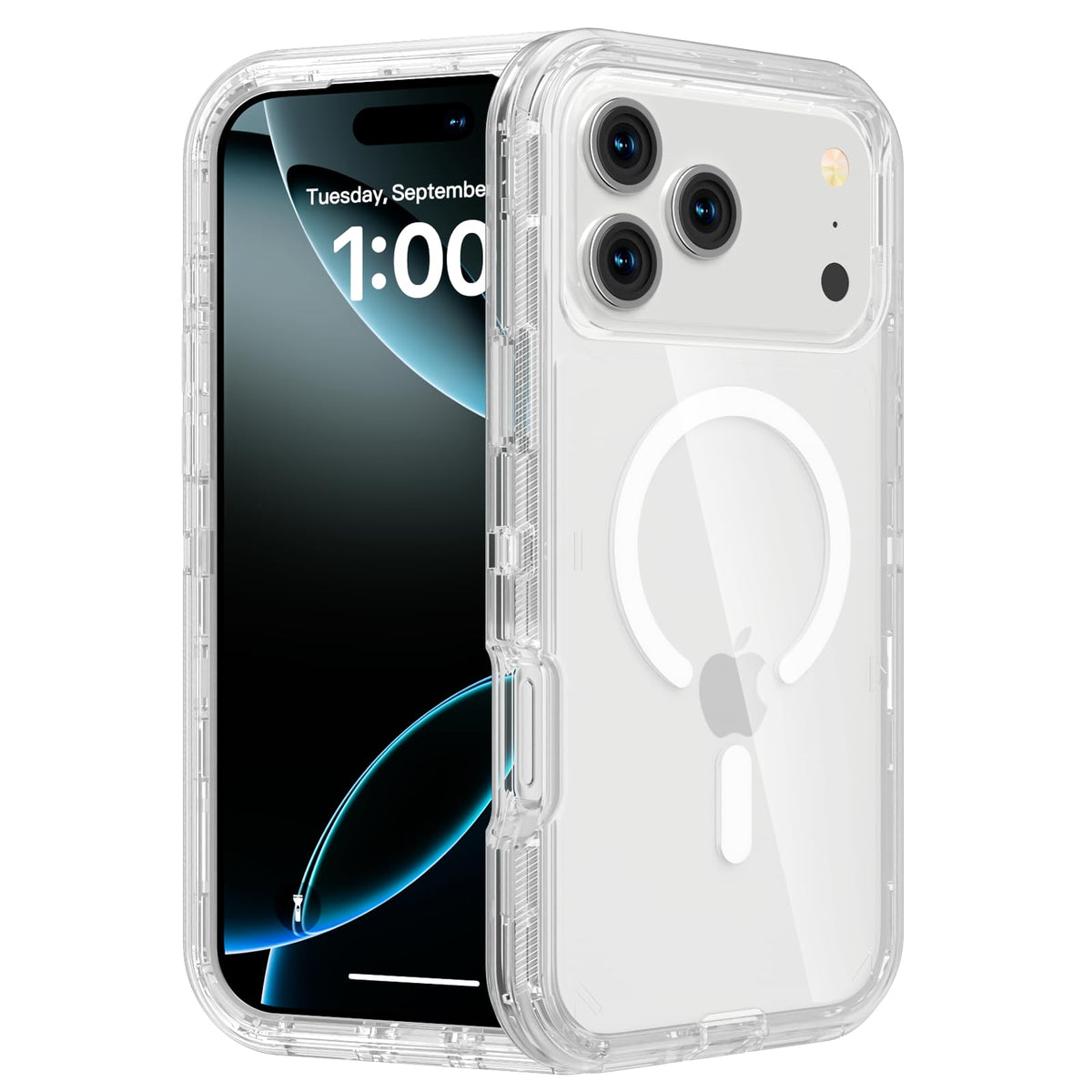 Follaroma Magnetic for iPhone 16 Plus Case, Heavy Duty Phone Cases, Clear