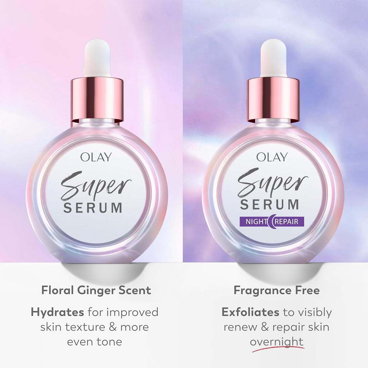 Olay Super Serum - Glow Serum for Face - Activated Niacinamide, Vitamin C & E, Collagen Peptide, AHA - 5-in-1 Benefits - Brightens, Hydrates, Smooths, Firms, Evens Tone, Proactive Anti-Aging, 1.0 Oz
