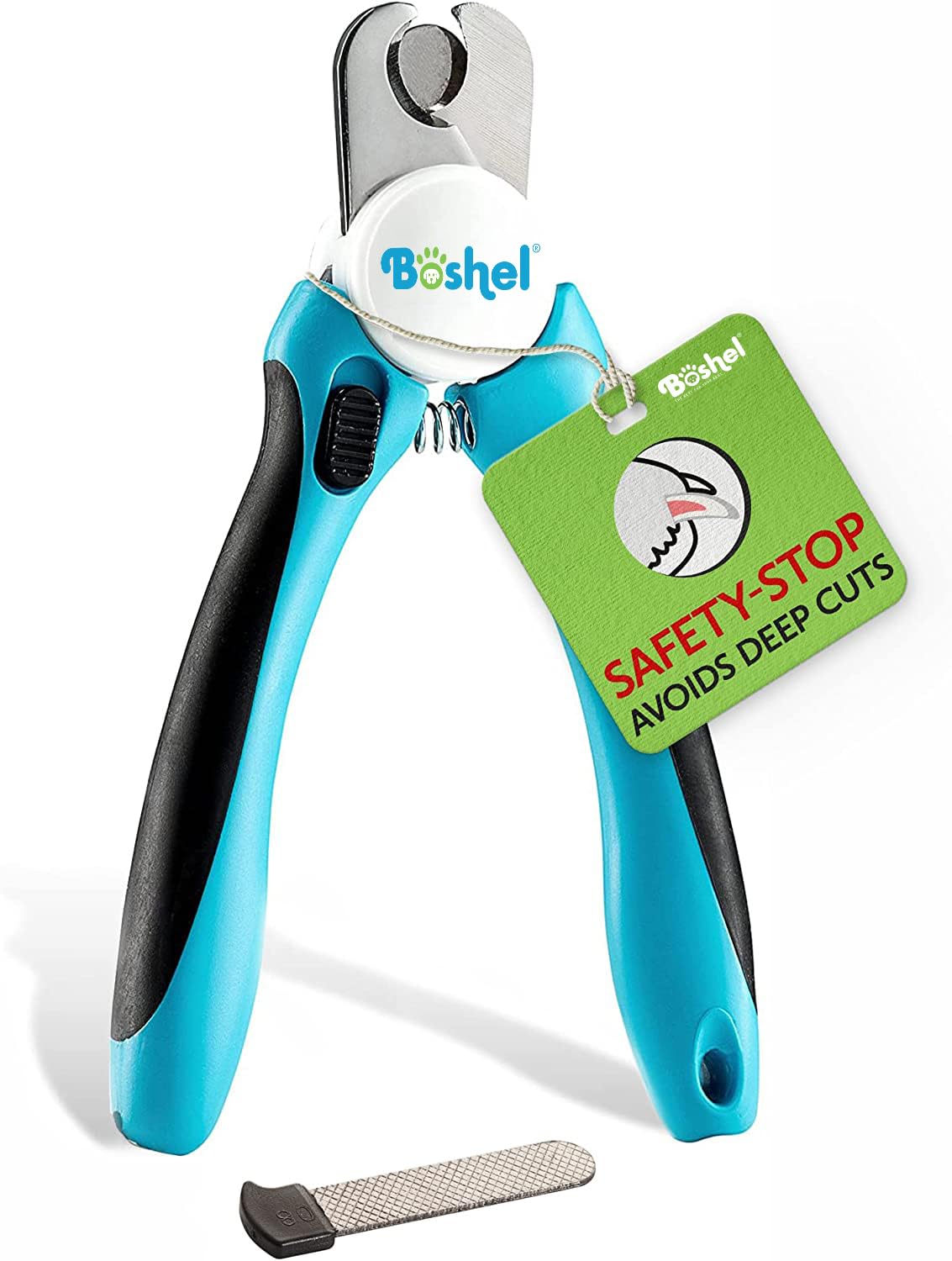 Boshel LED Large Dog Nail Clippers with Quick Sensor, Light, and Safety Guard, Pet's Sharp Toenail Cutter and File