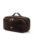 EACHY Travel Makeup Bag, Large Capacity Cosmetic Bag for Women, Waterproof PU Leather, Flat Open Portable Toiletry Bag for Skincare, Brushes & Travel Essentials