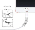 Jetec 12 Pcs Charging Cable Protector Silicone Spiral Charger Cable Saver