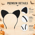 Cat Ears Headband for Women, Soft Plush Halloween Costume Accessory