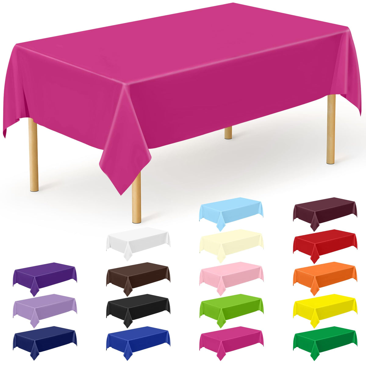 3 Pack Thanksgiving Tablecloths, 108" x 54" Disposable Turkey Table Cloth