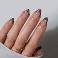 BTArtbox Press On Nails, Liquid Radiance, Medium Almond, Cat Eye, 32Ct | Lamp-Curable 4-Week Wear, Salon-Quality Natural Nails, 10-Minute Easy Daily Application, 16 Sizes, All-in-One Complete Kit