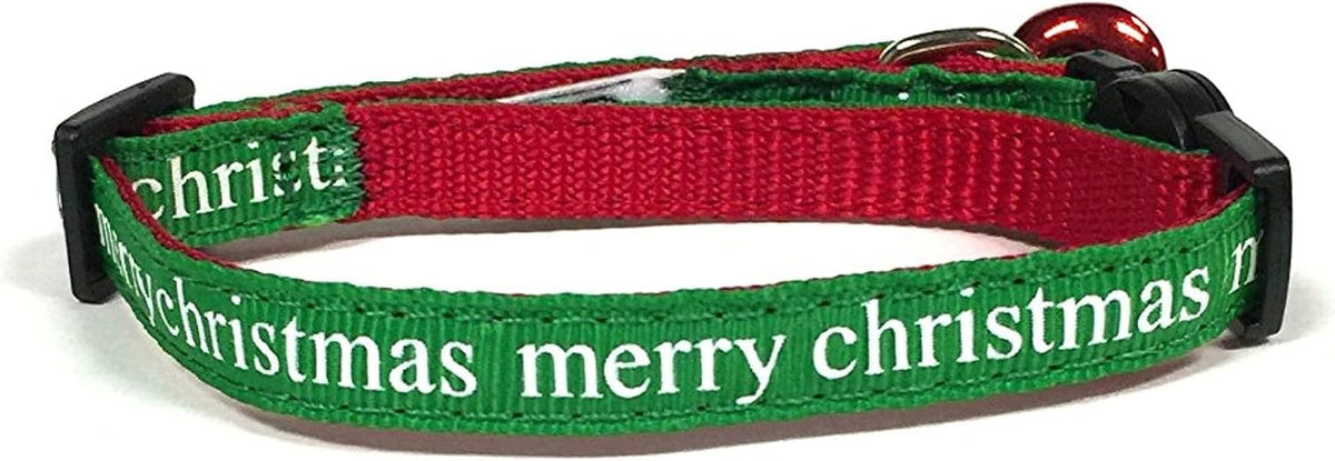 Midlee Merry Christmas Cat Collar with Safety Buckle