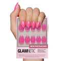 Glamnetic Press On Nails - Short Round, Glossy Fake Nails 30 Pc Full Kit | Neutral press on nails, 12 sizes. Everyday glue-on set. Waterproof, chip-resistant, up to 2 weeks wear