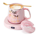 Coffee Mug Warmer & You are Awesome Mug Set, Electric Cup Warmer for Desk