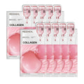 MEDIHEAL Essential Face Mask [Collagen] 10 pcs. for Plumping Hydration, Glass Skin & Skin Nourishment - Travel Essentials, Korean Beauty Sheet Mask
