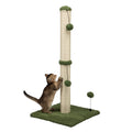 MECOOL 34” Tall Cat Scratching Post Premium Basics Kitten Scratcher Sisal Scratch Posts Trees with Hanging Ball for Indoor Cats, Beige