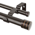 TONIAL 1 Inch Double Curtain Rods for Windows 66 to 120 Inch, Black, | Heavy Duty Dual Drapey Rod 32 to 144 Inch, Decorative Adjustable for Living Room, with Classic Finial, 33lbs Weight Capacity
