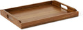 Amazon Basics Wooden Serving Tray, 17" x 12" Acacia Wood Decorative Tray Platter With Built-in Handles for Breakfast in Bed, Food & Drinks, Entertaining, Coffee Table & Ottoman