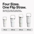 STANLEY IceFlow 2.0 Flip Straw Tumbler, 30 oz, Rose Quartz