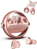 PAXA 3 in 1 Ctbuds Stylish Jewelry-Style Clip on Open Ear Headphones Wireless Earbuds, Instant Earring Mode, Ultra-Long 140H Play, Bluetooth 6.0, All-Day Wear for Work Fitness Daily Use, Rose Gold