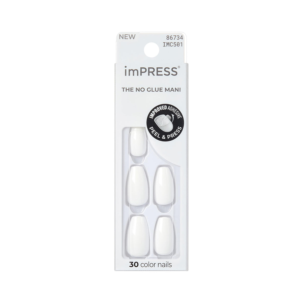 Kiss Impress Mini Mani Press On Nails for Girls & Tween Kids, 20 Super Duper Short Squoval Press-Ons with Pink Glitter Sprinkle, Mom Approved for Small Nail Beds, No Glue Needed, Mini File Included
