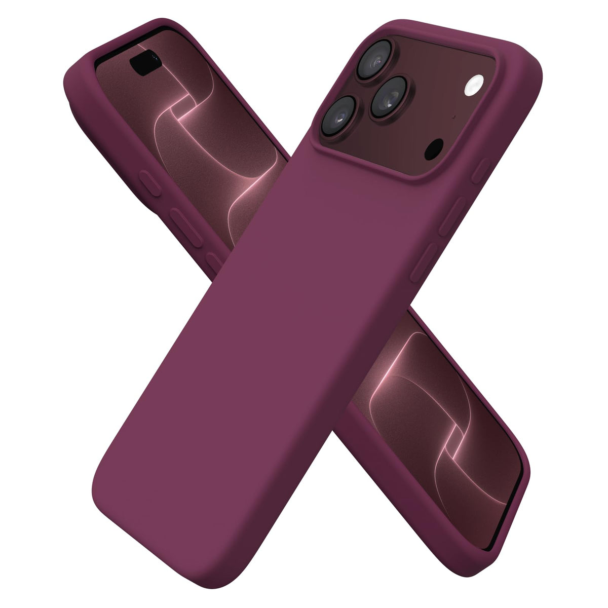ORNARTO for iPhone 18 Pro Max Case, Liquid Silicone, Chalk Pink