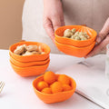 Orange Pumpkin Bowls, 6 oz Ceramic Ramekins, Set of 6