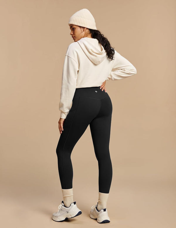 Heathyoga Fleece Lined Leggings with Pockets for Women Thermal Yoga Pants