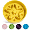 LE TAUCI Dog Bowls Slow Feeder Ceramic, 1.5 Cup Slow Feeding Bowl for Small and Medium Breed, Puzzle Dog Food Bowl for Fast Eater, Maze Purple