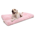 KSIIA Washable Dog Bed Deluxe Plush Dog Crate Beds Comfy Kennel Pad Anti-Slip Pet Sleeping Mat for Large, Jumbo, Medium, Small Dogs Breeds, 41" x 27", Gray