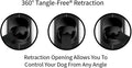 TUG 360° Tangle-Free Retractable Dog Leash | 16 ft Strong Nylon Tape | One-Handed Brake, Pause, Lock (Medium, White)